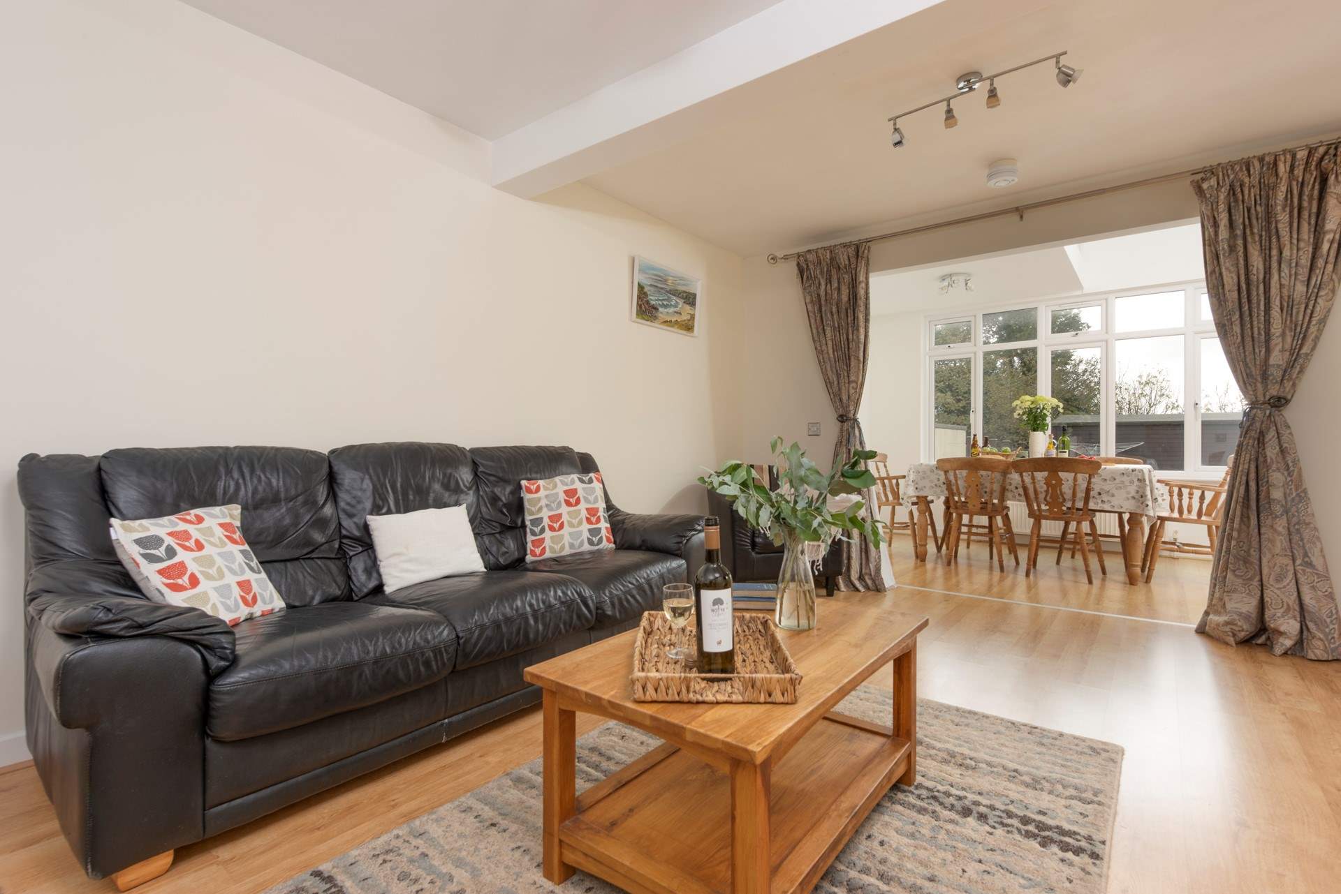 The open sitting-room perfect for relaxing at the end of day.