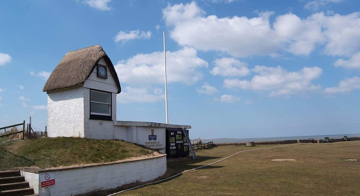 The Instow Cricket Club is a stone's throw from the cottage. This must be the best location to watch a summer match!