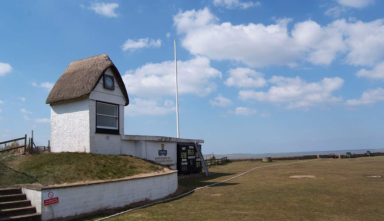 The Instow Cricket Club is a stone's throw from the cottage. This must be the best location to watch a summer match!
