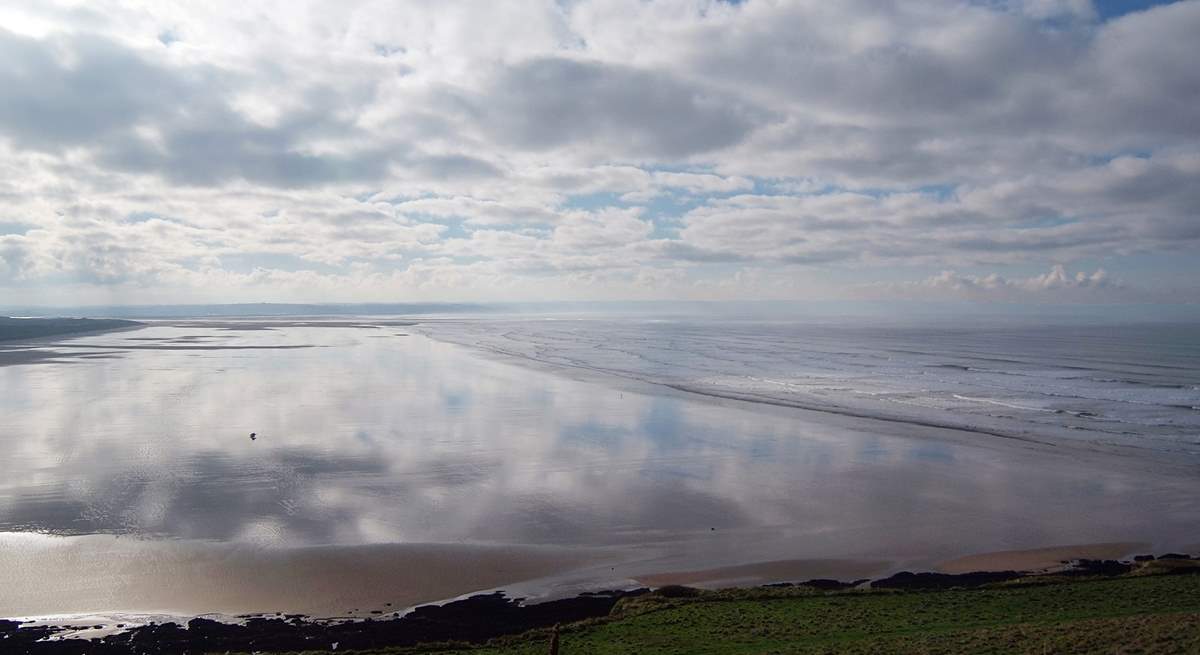 This is the seemingly endless beach at nearby Saunton Sands.