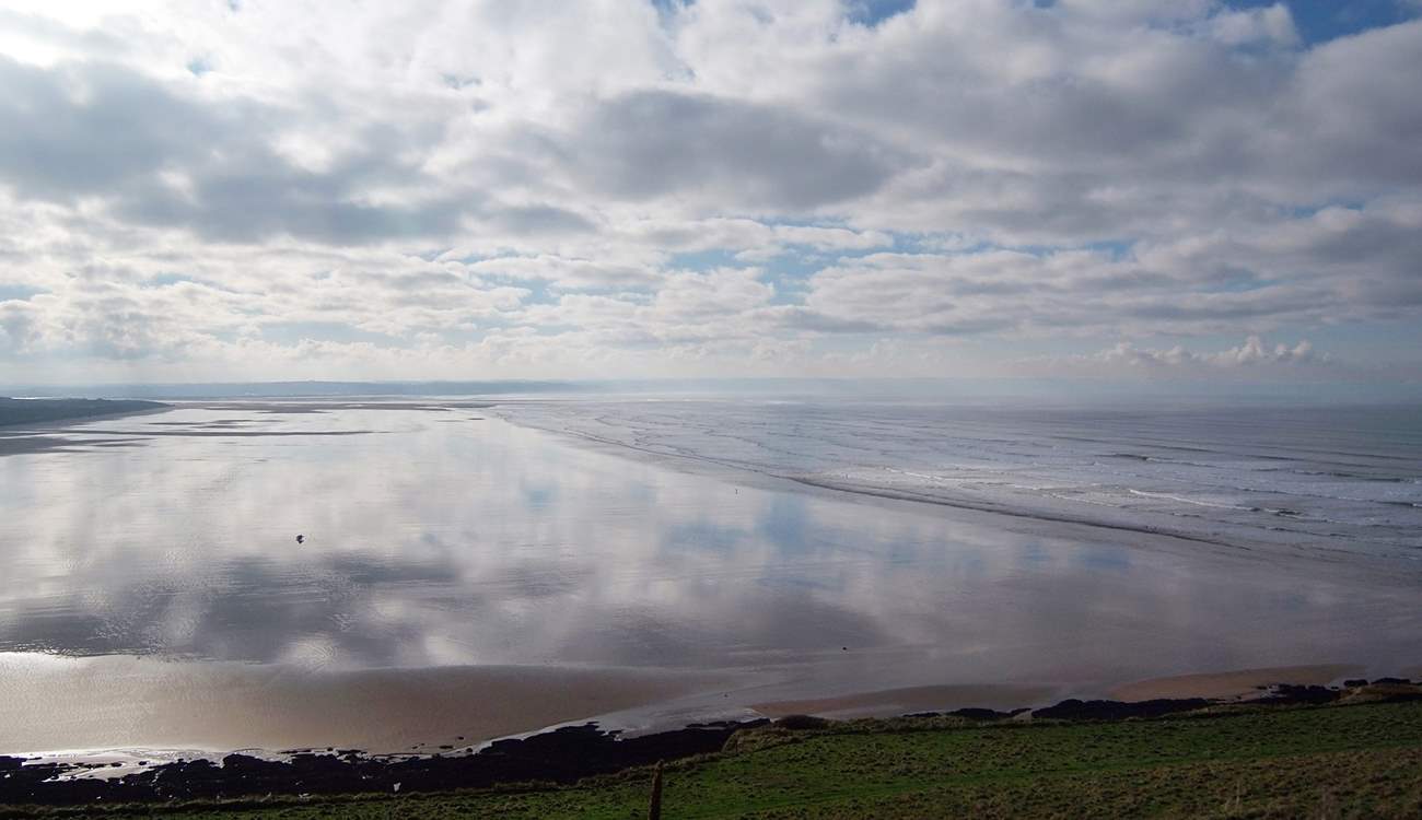 This is the seemingly endless beach at nearby Saunton Sands.