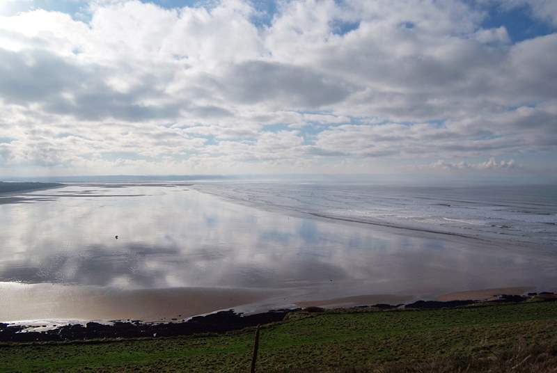 This is the seemingly endless beach at nearby Saunton Sands.