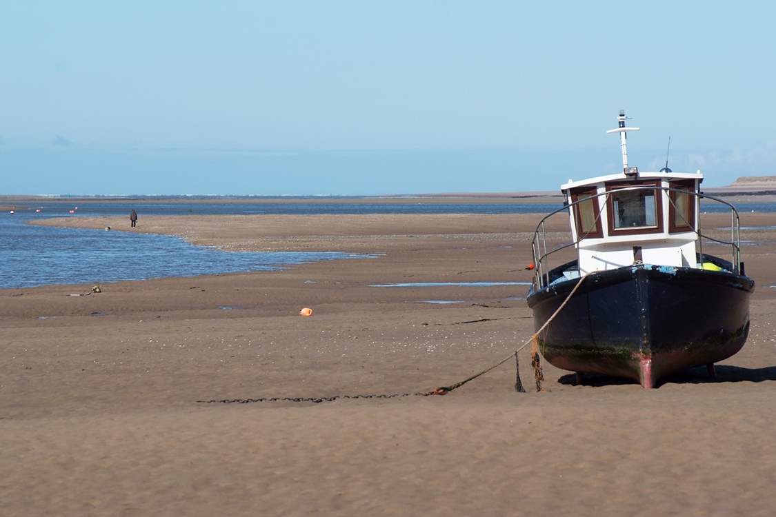 Instow's sandy beach is wonderful at low and high tide.