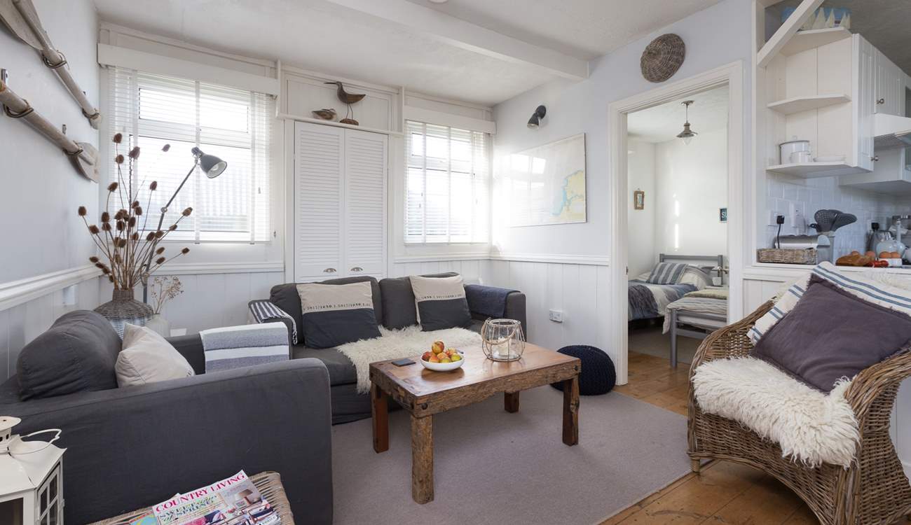 The twin bedroom is through the doorway to the right of this photograph. The double bedroom is off to the left.