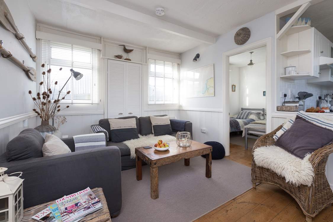The twin bedroom is through the doorway to the right of this photograph. The double bedroom is off to the left.