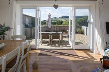 The incredible view of Dorset's famous landmark, Golden Cap is right in front of you.