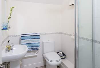 The family shower-room is on the first floor, but there is also a useful cloakroom downstairs.