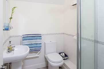 The family shower-room is on the first floor, but there is also a useful cloakroom downstairs.