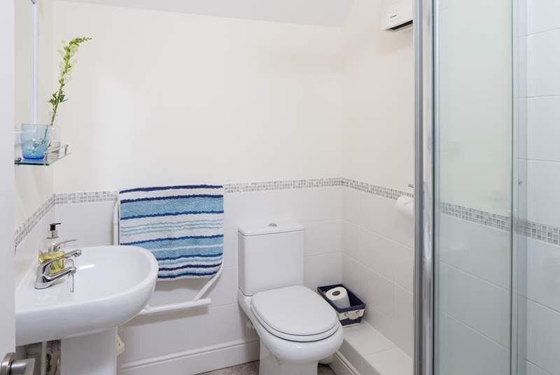 The family shower-room is on the first floor, but there is also a useful cloakroom downstairs.