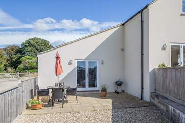 Another view of the sheltered patio.