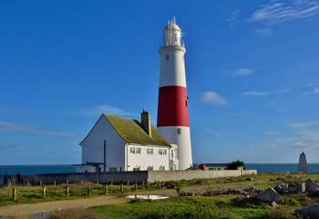 Travel east to the unique isle of Portland and the iconic Portland Bill lighthouse.  Great for views, breeze and bird watching!