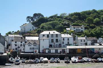Low tide in Polperro harbour.