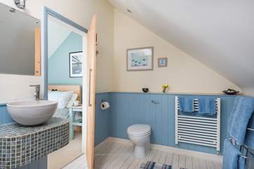 Plenty of space in the shower-room.