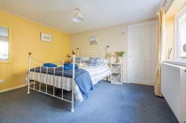 The ground floor en suite bedroom with a king-size double bed.