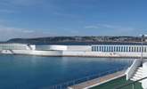 Art Deco Jubilee Pool sits overlooking the bay at Penzance, ideal for a salt water dip without the waves. - Thumbnail Image