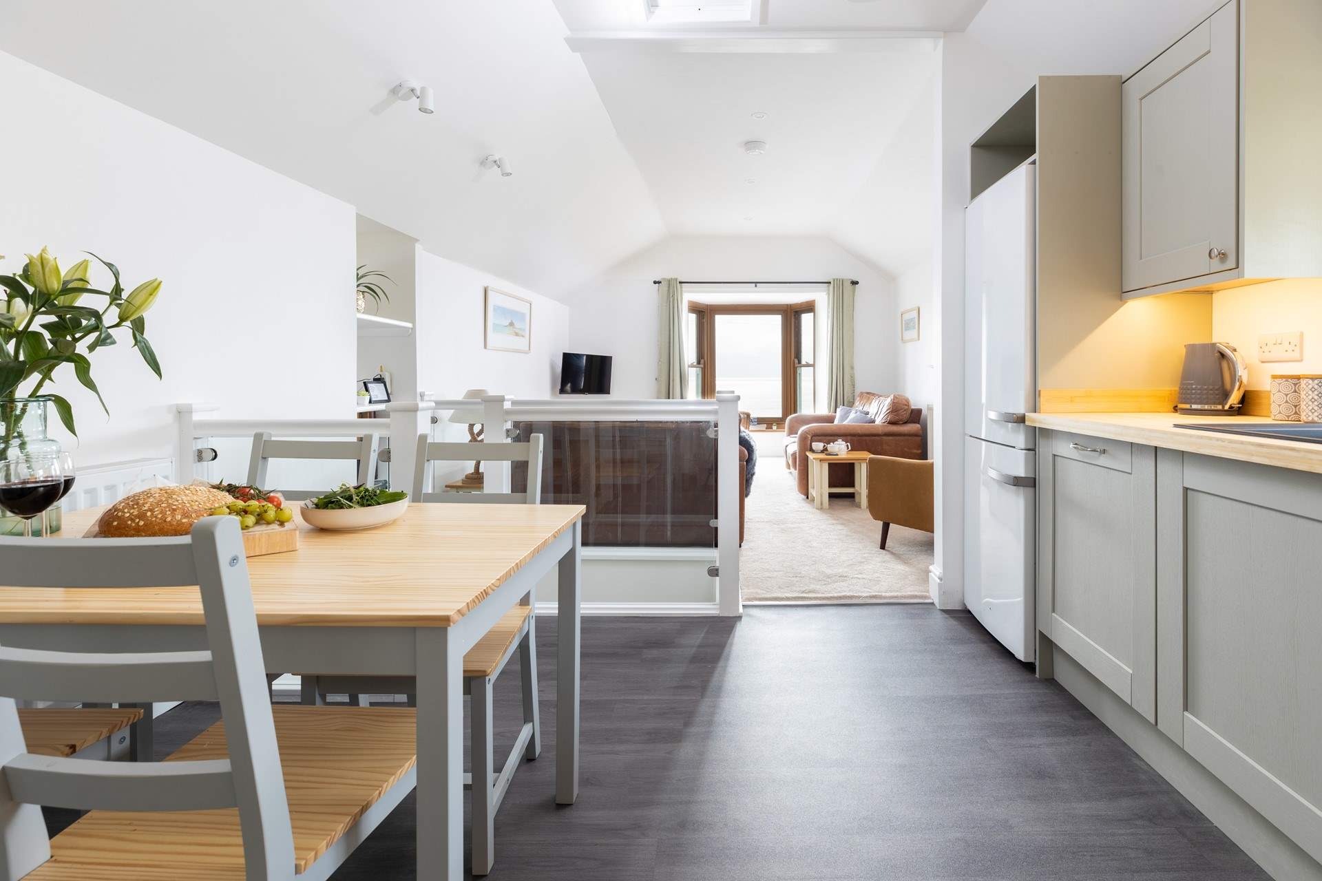 The gorgeous living space on the first floor.