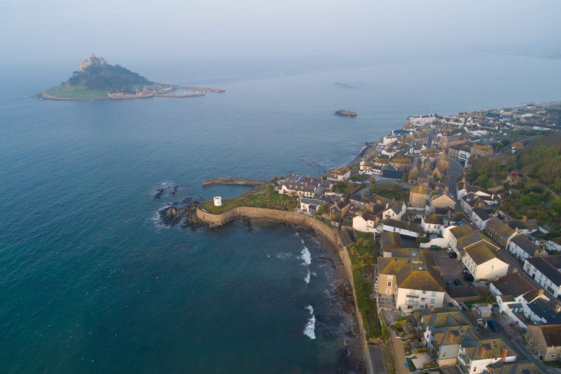 The mighty mount, sitting majestically in the bay. 