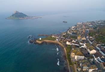 The mighty mount, sitting majestically in the bay. 