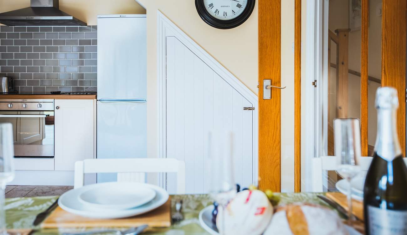 Sociable times in the kitchen/diner.