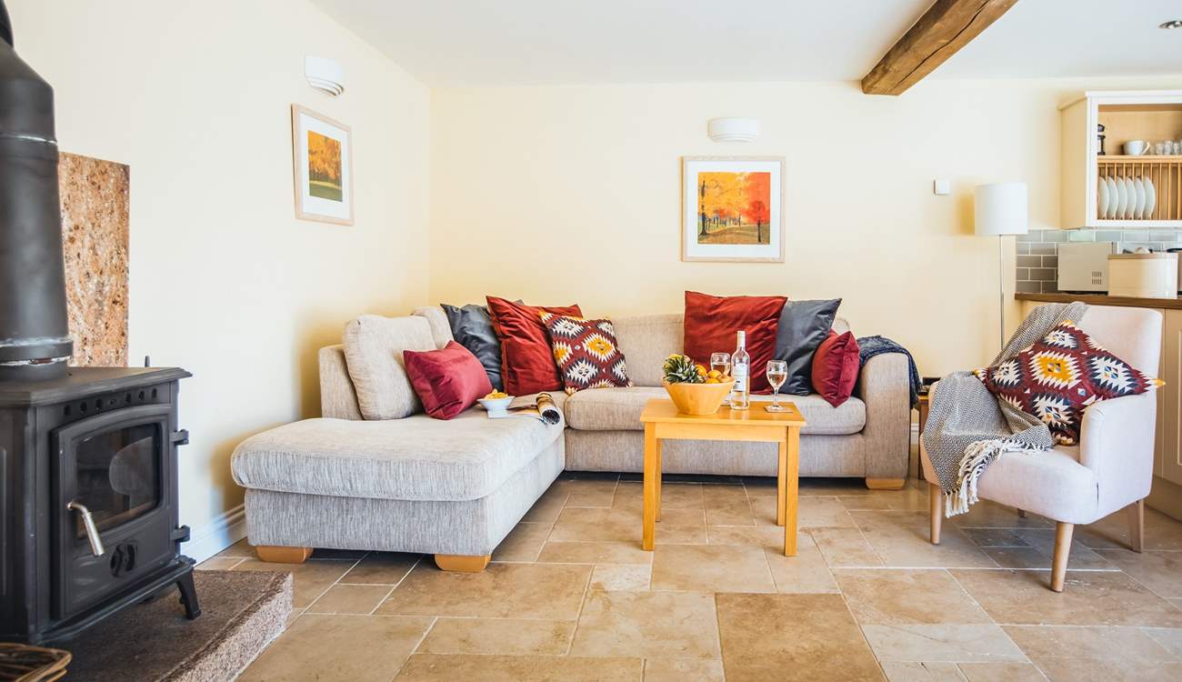 Snuggle up in front of the wood-burner.