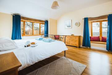 The romantic, large and spacious master bedroom boasts an en suite shower-room along with a 6' bed (Bedroom 1).
