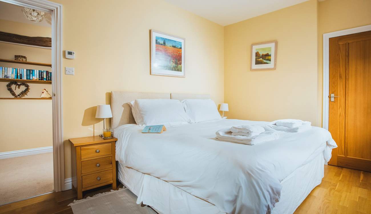 With a 'zip and link' bed, bedroom two can be made up as a twin or double.