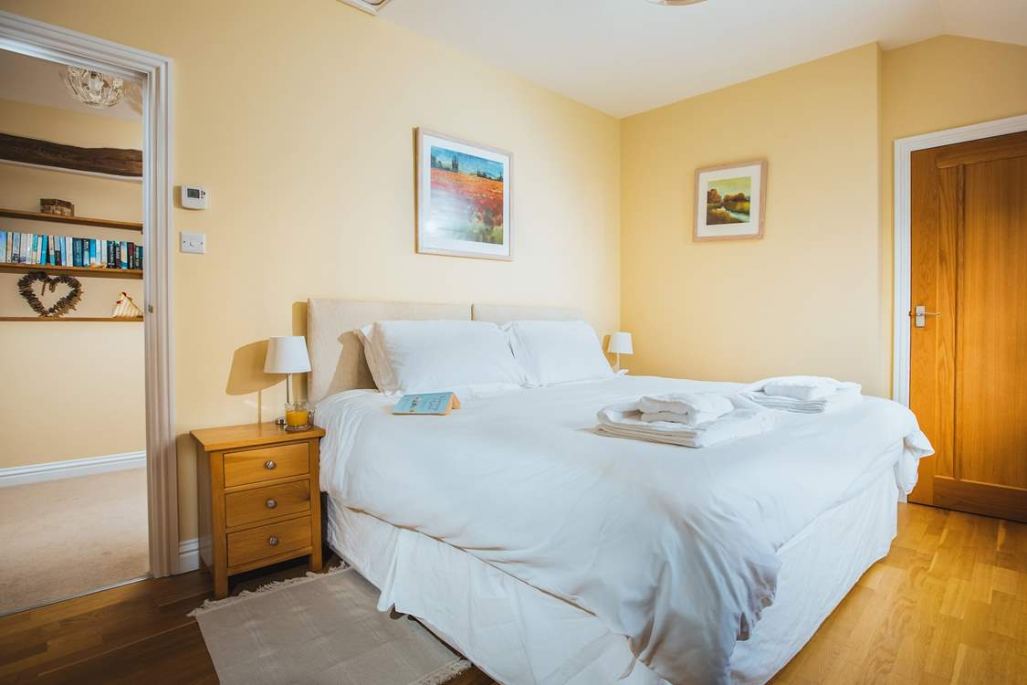 With a 'zip and link' bed, bedroom two can be made up as a twin or double.