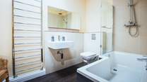 The luxury bathroom.