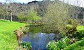 The natural pond beyond the cottages (take care with toddlers as it is not fenced). - Thumbnail Image