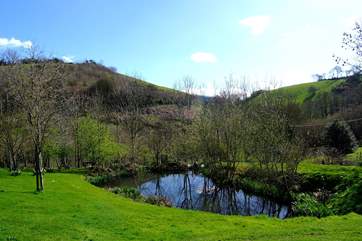 Lovely views beyond the pond (take care with children as it is unfenced).