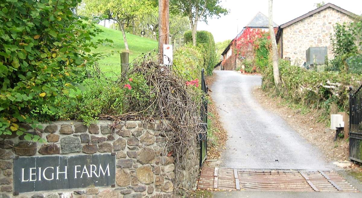 The entrance into Leigh Farm.