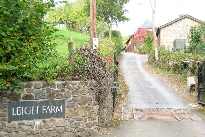 The entrance into Leigh Farm.