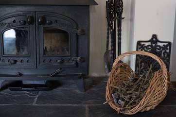 The wood-burner.