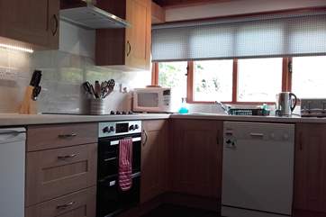 The fully equipped kitchen.