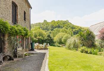 The storage barn opposite is where you will find the shared laundry room.