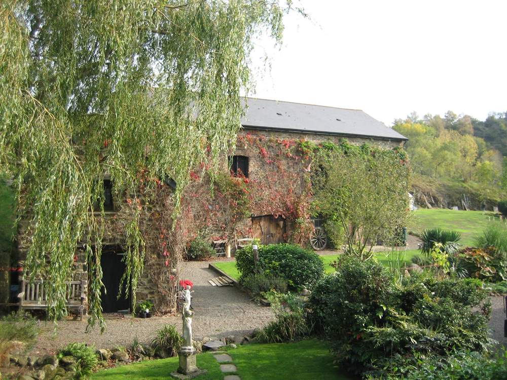 Looking across to the barns opposite.