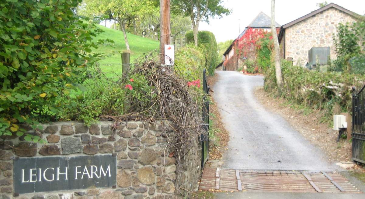 The entrance into Leigh Farm.