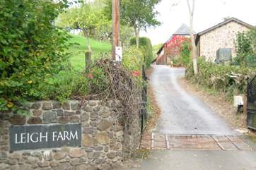 The entrance into Leigh Farm.