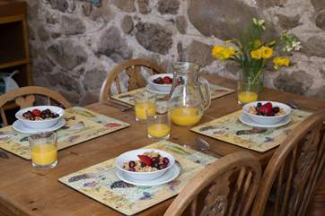The dining-table.