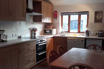 Breakfast in the kitchen/dining-room.