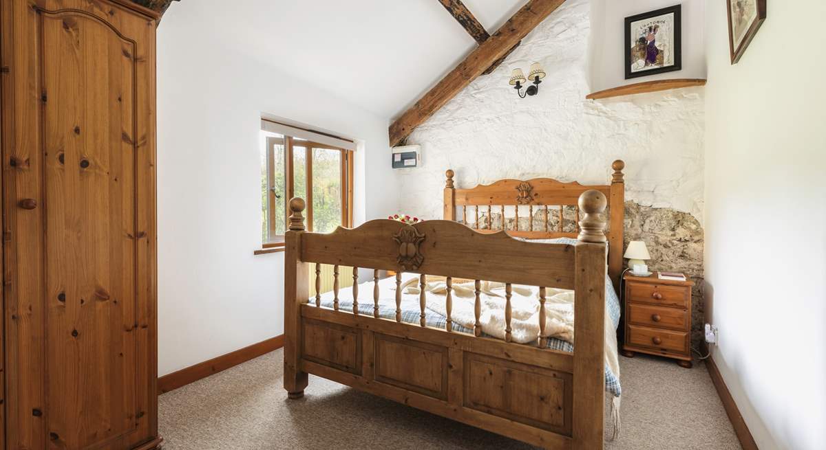 Bedroom 1 is a cosy double with original exposed beams.