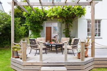 The gorgeous decked-area.
