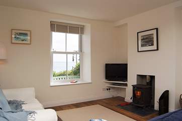 Sea views and a roaring wood-burner.