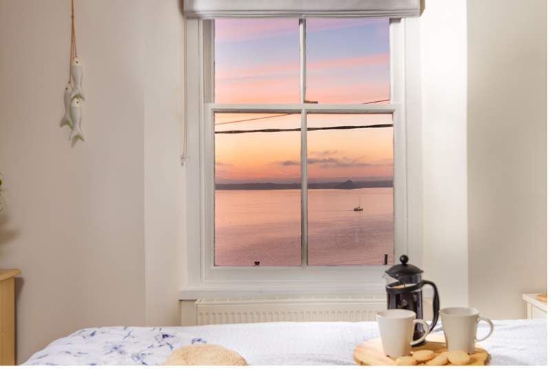 Sit back and enjoy the sunset from the comfort of your own bed.