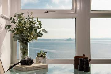 Peer out the window to views across the harbour.