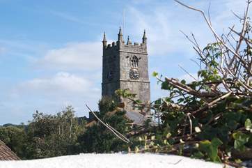 The view of the church from the terrace.