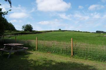 This is the lovely area where you can sit and enjoy the most wonderful sunsets and have a barbecue. You can exercise your dog in the field too (sometimes being used by sheep!)