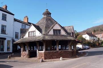 Visit the medieval Exmoor town of Dunster. This is the ancient Yarn Market in the town centre.