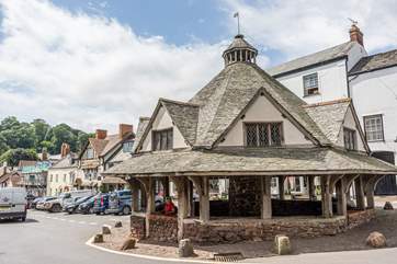 Visit the medieval Exmoor town of Dunster. This is the ancient Yarn Market in the town centre.