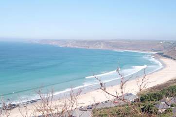 Dramatic Sennen Cove is just over five miles away.